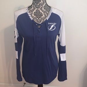 Reebok Tampa Bay Lightening Long Sleeve Size Large